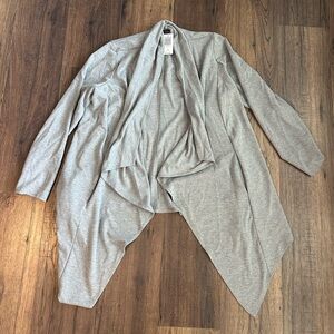 NWT Torrid Ponte Heather Grey Open Cardigan Size 1, 1x, 14/16